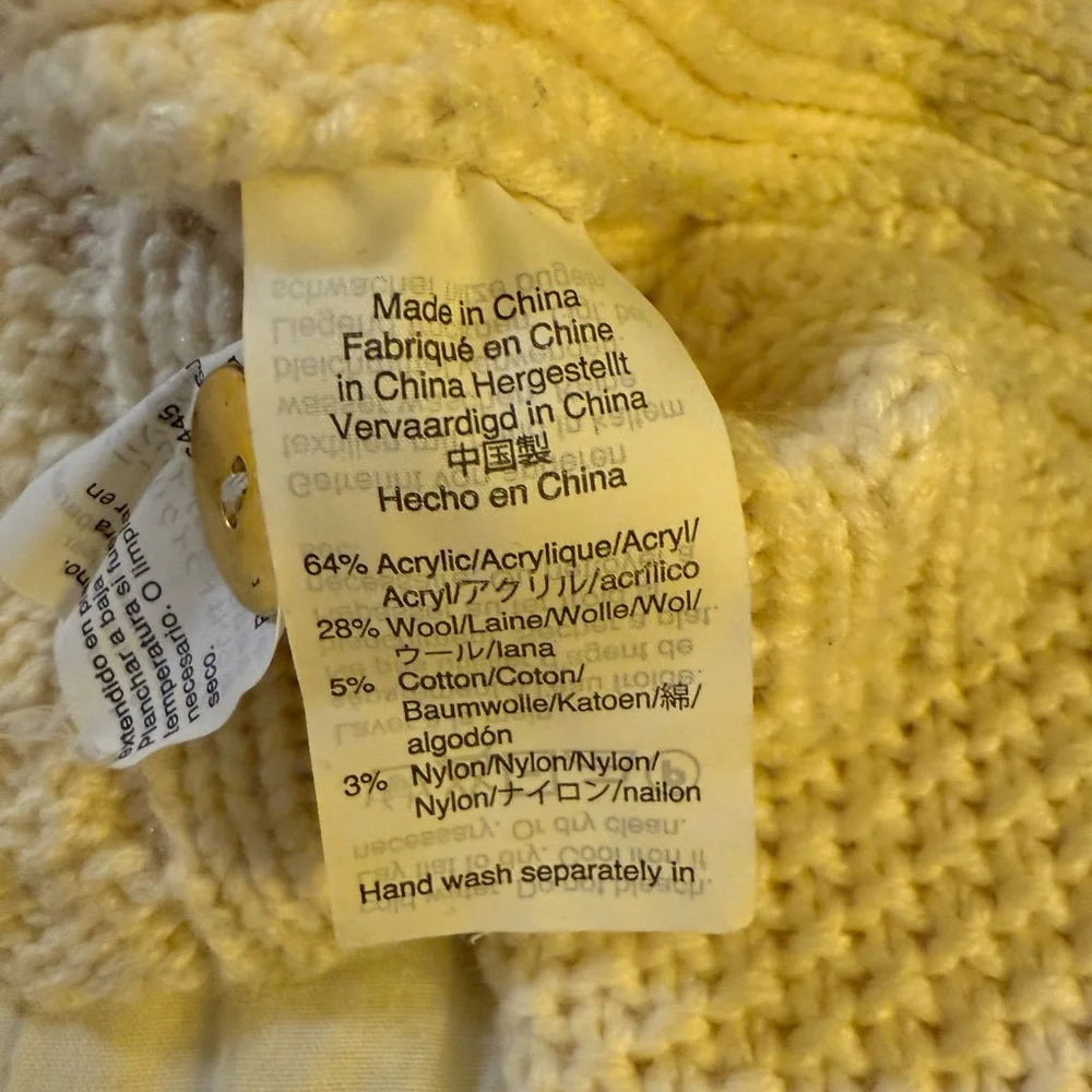 The Reeds J Crew Cream & Black Nordic Turtleneck Sweater Fair Isle Size M - Picture 6 of 6